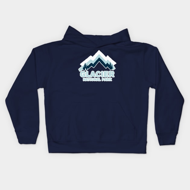 Glacier National Park Kids Hoodie by roamfree